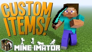 How To Make Custom Items  Mineimator Tutorial [upl. by Nerty]