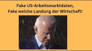 Fake USArbeitsmarktdaten Fake weiche Landung der Wirtschaft Marktgeflüster [upl. by Telrats497]