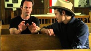 Justified  Boyd lectures Raylan about the Edomites [upl. by Leuqcar]