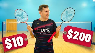 10 vs 200 Badminton Racket [upl. by Yerfoeg]