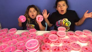 DIY SLIME VALENTINES FOR SCHOOL  MAKING 2 GALLONS OF FLUFFY SLIME FOR SCHOOL [upl. by Mart]