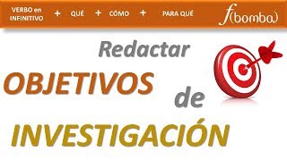 🎯TIPOS de OBJETIVOS de INVESTIGACIÓN con Ejemplos OBJETIVOS GENERALES Y ESPECÍFICOS de un PROYECTO [upl. by Monahon813]