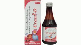 Cran D Syrup Cranberry Extract DMannose Potassium Citrate amp Magnesium Sulphate [upl. by Downey631]