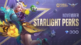 November StarLight Perks  Melissa quotNightwalkerquot  Mobile Legends Bang Bang [upl. by Benisch496]