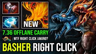 How to Offlane Right Click Jakiro in 736 with Basher  Gleipnir AOE Lightning Ice Path Dota 2 [upl. by Enad661]