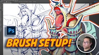 How to Do BRUSH Setup in Photoshop Explained Full Process of Character Design Exploring Ideas [upl. by Jeanine887]