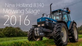 Mowing Silage 2016 with New Holland 8340 and Pottinger Mower [upl. by Calendra]