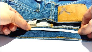 Tighten Pants  Make Waist Smaller  Easy DIY Fix  Tutorial [upl. by Gwenette]