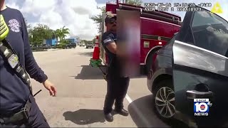 Body cam video shows authorities responding to 4yearold left in hot car by mother in Hollywood [upl. by Denver124]