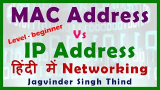 MAC Address vs IP Address in Hindi [upl. by Caasi]