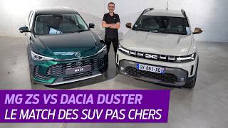 MG ZS VS Dacia DUSTER  le match des SUV hybrides PAS CHERS [upl. by Litsyrk]