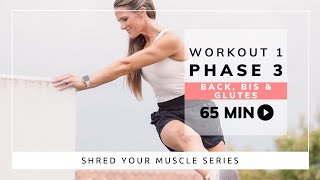 SYM Phase 3  Workout 1  BACK BICEPS GLUTES [upl. by Rourke]