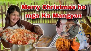 Christmas Ganap  Nagluto ako ng spaghetti at Lumpia sa kubo  Ka Mangyan Vlogs [upl. by Orji]