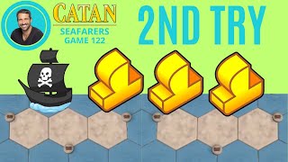 CATAN SEAFARERS  Second Try Treasure Islands  Game 122 [upl. by Emelun]