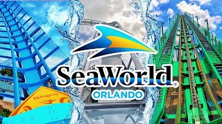 EVERY Coaster at SeaWorld Orlando  2024 Edition 4K [upl. by Sweyn]