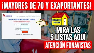 ¡DEVOLUCIÓN FONAVI ESTAS SON LAS 5 LISTAS DE FONAVISTAS QUE PERTENECEN AL REINTEGRO 2 y REQUISITOS [upl. by Hoyt709]