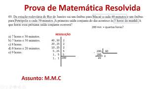 M M C COMCAP MSCONCURSOS Gari Q09 2011 Matemática Resolvida Passo a Passo [upl. by Niamjneb]