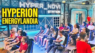 HYPERION  Front Row amp Back Row Ride Energylandia HorizonLocked [upl. by Yetac104]