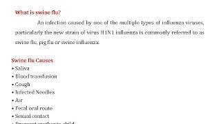 What is Swine flu Causes Symptoms Prevention amp Treatment [upl. by Htebazil74]