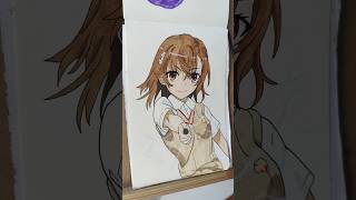 Drawing Misaka Mikoto with Railgun timelapse toarumajutsunoindex arrtx [upl. by Hali]