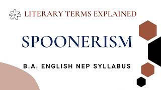 What is Spoonerism [upl. by Tove]