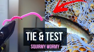 Squirmy Wormy TIE amp TEST  Fly Fishing for Stocked Trout Passage Creek VA [upl. by Ermeena]