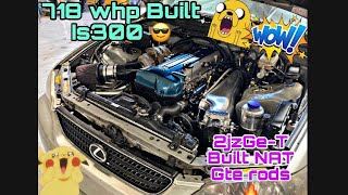 Gavin’s 720whp Lexus Is300 turbo naT 2jzge vvti GeT built 2jz gte rod motor Cnc head dyno [upl. by Gnihc]