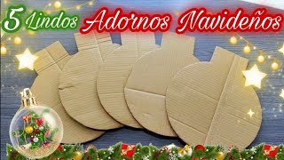 MANUALIDADES NAVIDEÑAS 🎄 IDEAS PARA DECORAR LA PUERTA O EL ÁRBOL  DIY CHRISTMAS  IDEAS CON CARTÓN [upl. by Ecinahs]