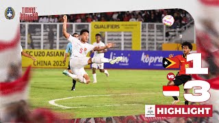 Highlights Timor Leste vs Indonesia  Kualifikasi Piala Asia U20 [upl. by Lieno]