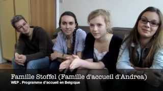 Accueillir un élèveéchange en Belgique  interview de la famille Stoffel [upl. by Anastasius]