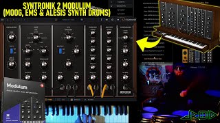 IK Multimedia Syntronik 2 MODULUM MOOG EMS amp Alesis Synth Drums Sound Demo w Simmons Titan 50 [upl. by Anders]