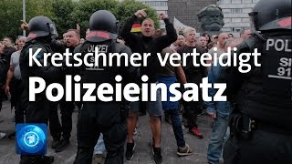 Kretschmer verteidigt Polizeieinsatz in Chemnitz [upl. by Lenrad]