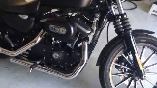 My 2013 HD Iron 883 with Vance and Hines Straight shots slip ons Manly rumble [upl. by Dubenko]