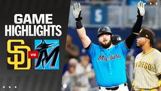 Padres vs Marlins Game Highlights 81124  MLB Highlights [upl. by Photima276]