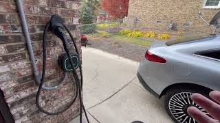 Charging my MercedesBenz EQS 580 at home [upl. by Alhahs]