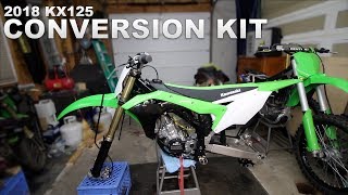 2018 KX125 Build PT9  CONVERSION KIT INSTALL  PLASTICS [upl. by Anne-Marie]