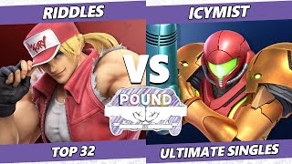 Pound 2022 Top 32  Riddles Terry Vs IcyMist Samus SSBU Smash Ultimate Tournament [upl. by Annayat483]