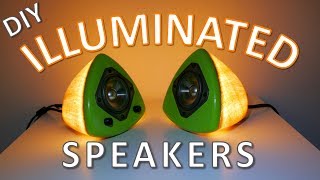 DIY Computer Speakers  With BuiltIn LED Lights [upl. by Grimbal]