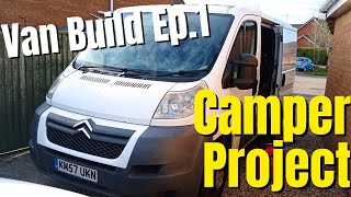 Citroen Relay Stealth Camper Van Conversion Build  Ep1 [upl. by Yecats]