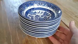 Churchill Blue Willow China 6inch Cereal Bowl [upl. by Alikee]