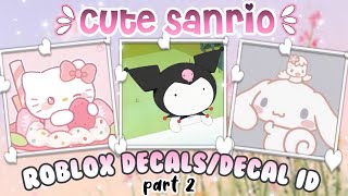 PART 2 🌷Cute Sanrio DecalsDecal Id ✨ For your Royale High Journal [upl. by Ardeha818]