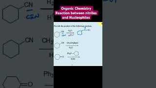 Organic Chemistry Reaction between nitriles and Nucleophiles [upl. by Bennie]