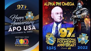 ALPHA PHI OMEGA 97TH ANNIVERSARY DEC1622TOAST SONG [upl. by Aiken]