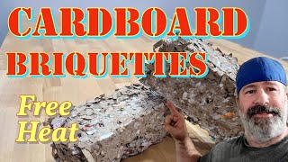 Cardboard Briquettes  Free Heat [upl. by Aretahs]