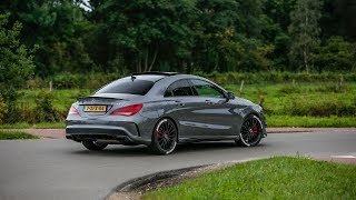 MercedesAMG CLA 45 4Matic w Fi Exhaust  Launch Controls Drag Races amp Accelerations [upl. by Akirehc986]