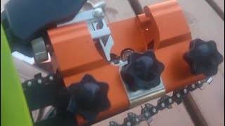 HandCranked Chainsaw Sharpener chainsaw sharpening jig chain saw sharpener tool w Tungsten Steel [upl. by Irafat]