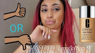 CLINIQUE EVEN BETTER FOUNDATION Review  Testing New Foundation Series  Clinique Broad Spectrum [upl. by Suinuj165]