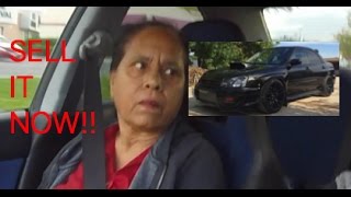 MY MOM REACTS TO MY 400HP SUBARU STi [upl. by Sension254]