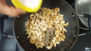 How to make Namkeen masala Kaju Cashew  Hindi Recipe [upl. by Philps]