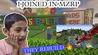 I joined in MZRPThey rebuild Mzrp Our old mzrp Minecraft malayalamCRAZY gamerminecraft [upl. by Einnaoj]